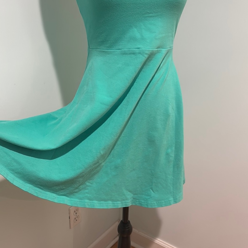 Express Size Medium Teal Strapless/Spaghetti Stra… - image 4